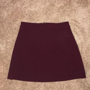 Express Maroon Mini Skirt